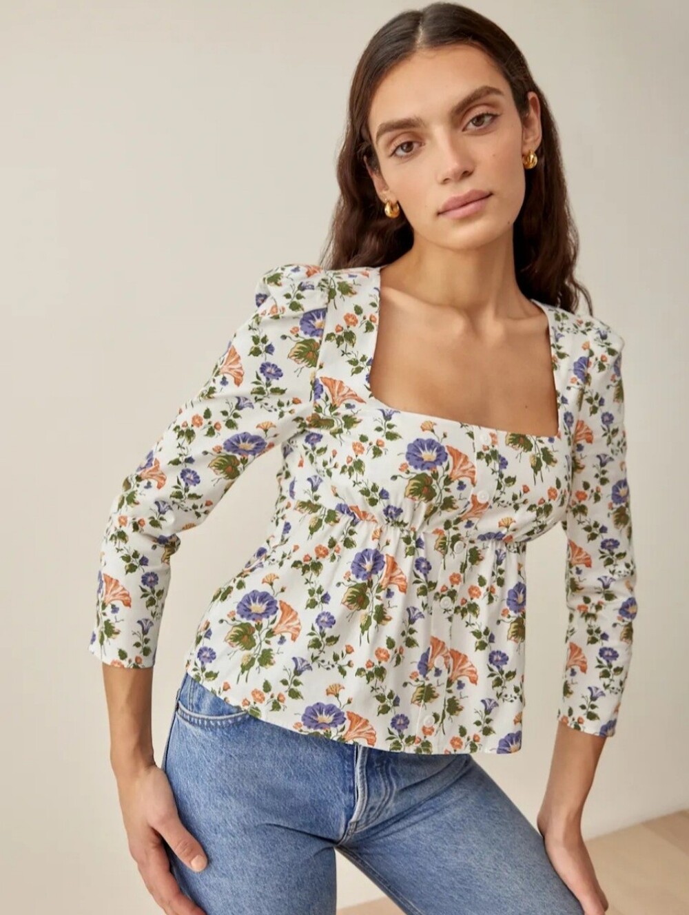 Reformation Valor Top In Calico